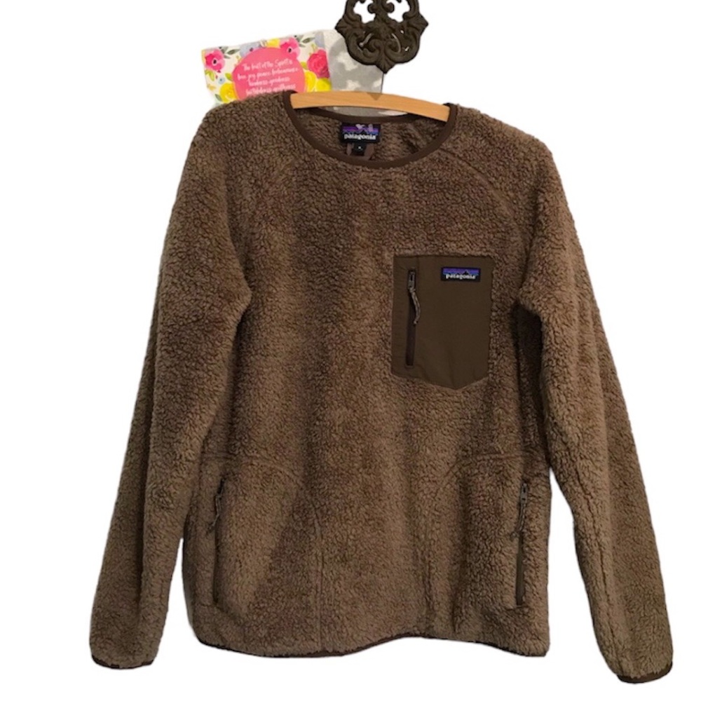 Patagonia Woman’s Brown Classic Retro Slip on Sweatshirt Sz M